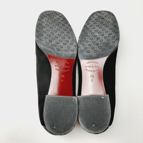 ROBERTO CAPUCCI Italy Genuine Suede Leather Low Heel Smoking Loafers Sz 7.5 B - Picture 14 of 15